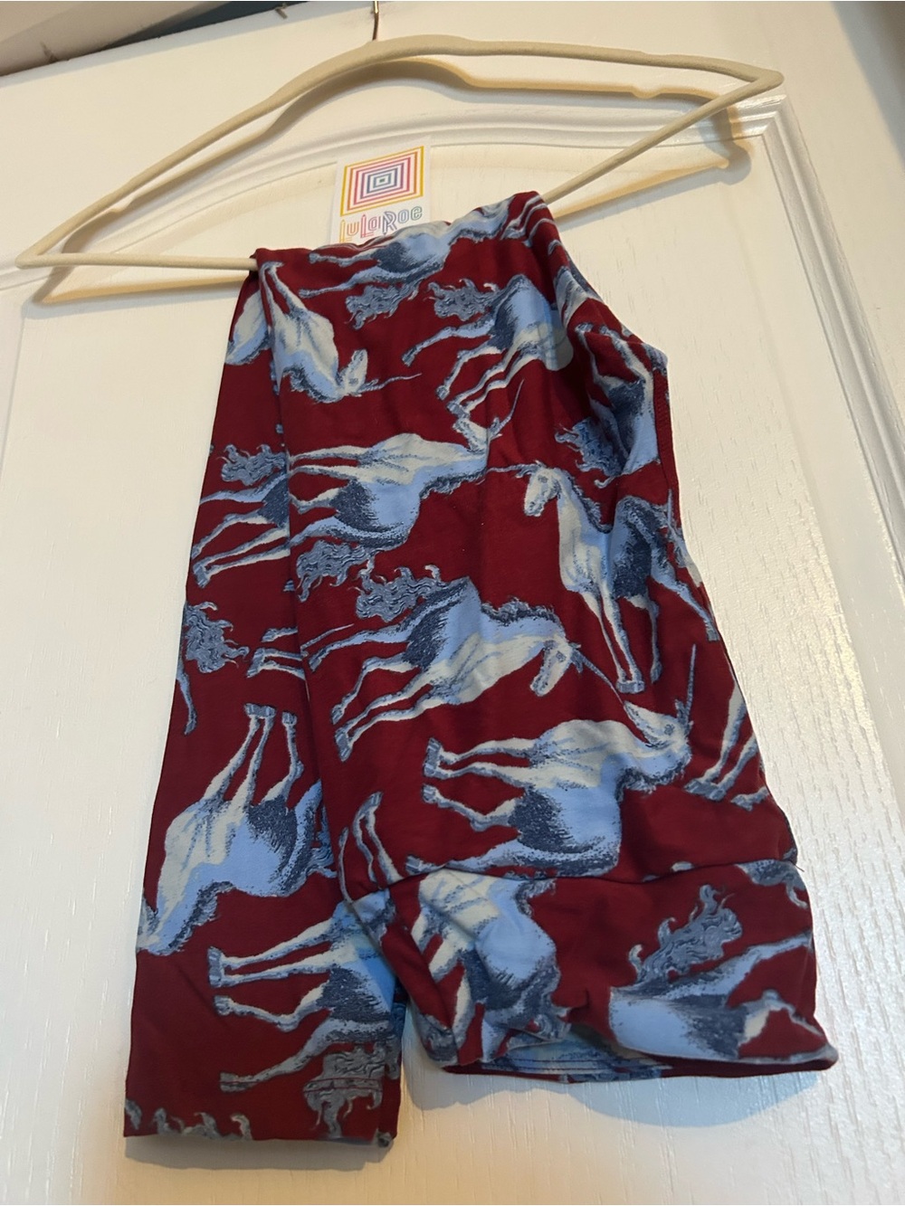 LuLaRoe Unicorn 🦄 Leggings Burgundy Blue One Size New